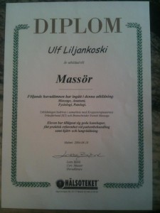 Ulf Liljankoski - Diplomerad massör.