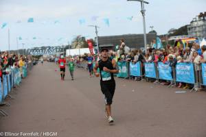 Ulf Liljankoski at the finishing line at Helsingborg Marathon 2014. Finishing time 03h:58m:32s. My first marathon. Photo: Ellinor Fermfelt / HBGM